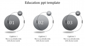 Impressive Education PPT Template Slide Designs-3 Node
