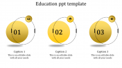 Stunning Education PPT Template Slide Designs-Three Node