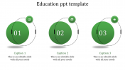 Customized Education PPT Template Slide Design-Three Node