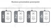 Awesome Business Presentation PowerPoint with Four Nodes