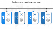 Editable Business Presentation PowerPoint With Square Model