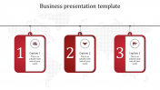 Amazing Business Presentation PowerPoint on Three Nodes