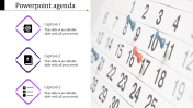 Calendar Base Agenda PowerPoint Design Presentation