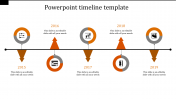 Attractive PowerPoint Timeline Template In ZigZag Model