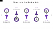 Affordable PowerPoint Timeline Template Purple Color Model