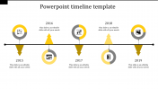 Stunning PowerPoint Timeline Template With Five Nodes