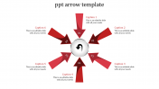 Editable Arrows PowerPoint Templates Design With Six Node