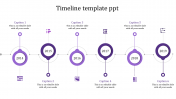Creative Timeline Template PPT Slide Design With Six Node