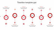 Awesome Timeline Template PPT Slide Design-Six Node