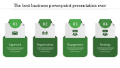 Awesome Business PowerPoint Template with Four Nodes
