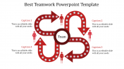 Magnificent Teamwork PowerPoint Template with Four Nodes