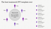 Stunning TeamWork PPT Template With Purple Color Model