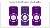 Affordable Business Pitch PPT With Purple Color Slide