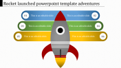 A three noded rocket launched powerpoint template