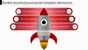 Simple Rocket Launched PowerPoint Template Slide Design