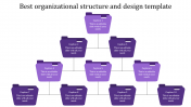 Purple organizational structure template designs
