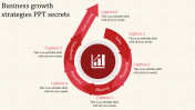 Get Growth PPT Template Slide Designs In Red Color