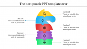 A Five Noded Puzzle PPT and Google Slides template