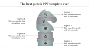 Effective Puzzle PPT Template Slides Design-Grey Color