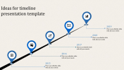 Editable Timeline Template PPT Slide Design-Blue Color
