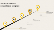 Elegant Timeline Template PPT Slide Designs-Five Node