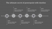 Effective PowerPoint With Timeline In Grey Color Slide