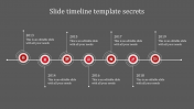 Innovative PowerPoint With Timeline In Red Color Slide
