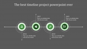 Creative PowerPoint With Timeline In Green Color Slide