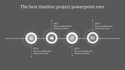 Editable PowerPoint With Timeline In Grey Color Slide
