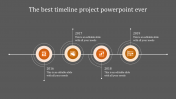 Amazing PowerPoint With Timeline In Four Nodes Slide