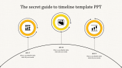 Creative Timeline Slide Template In Yellow Color Design