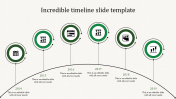 Innovative Timeline Slide Template With Green Color Design