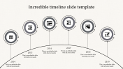 Creative Timeline Slide Template In Grey Color Design