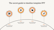 Innovative Timeline Slide Template In Orange Color