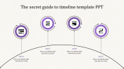Incredible Timeline Slide Template In Purple Color