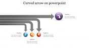 Best Curved Arrow On PowerPoint Template Presentation