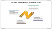A Four Noded Curved Arrow PowerPoint Template Presentation
