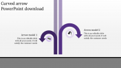 A Two Noded Curved Arrow PowerPoint Download Presentation