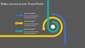Make Curved Arrow PowerPoint Template Presentation
