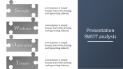 Simple Presentation SWOT Analysis Template Designs 4-Node