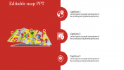 Geographic Editable Map PPT Template Presentation