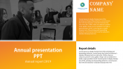 Simple Annual Report Presentation PPT Template Design