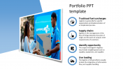 Get our Predesigned Portfolio PPT Template Background Slides