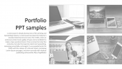 Impressive Portfolio PPT Samples Template With One Node