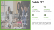 Our Predesigned Portfolio PPT Template Slides-Four Node