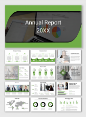 Creative Annual Report PowerPoint And Google Slides