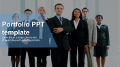 Get Portfolio PPT Template Slide With Human Background