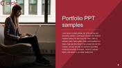 Creative Portfolio PPT Samples Slide Template Design