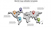 Our Predesigned World Map Editable Template Presentation