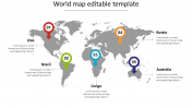 World Map PowerPoint Template and Google Slides Presentation